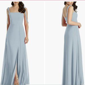 Shoulder Tie Chiffon A-Line Gown DESSY COLLECTION MSRP $239